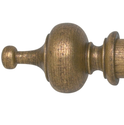 Museum 35mm Pole Set in Antique Gilt with Boudoir Finial
