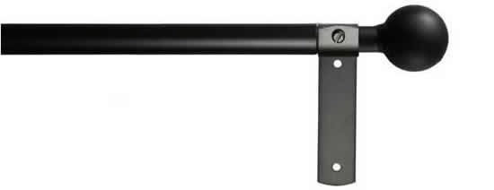Wrought Iron Curtain Pole 19mm with Ball Finial